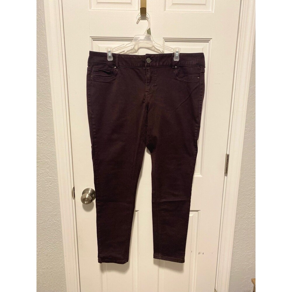 Maurices Dark Plum Jean Jeggings Womens Size XL Regular